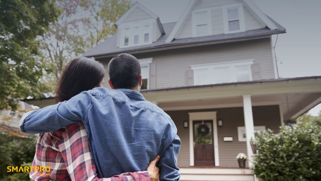 Young couple viewing a house together