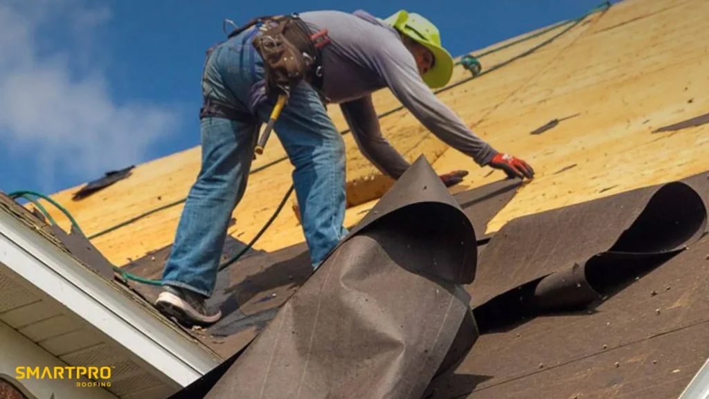 Metal vs. Shingle Roof Lifespan in Florida: Which Lasts Longer? 10 A man installs shingles on a roof